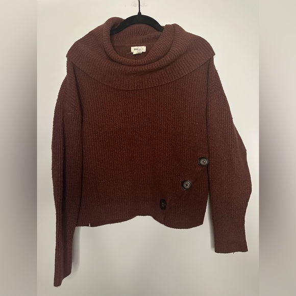 Yes Lola Sweaters - Yes Lola Maroon Cowl Neck Sweater (M)